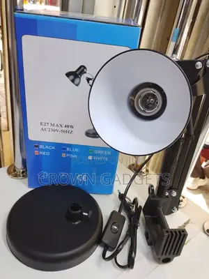 Classic Reading Desk Lamp With Clamp and Weighted Base