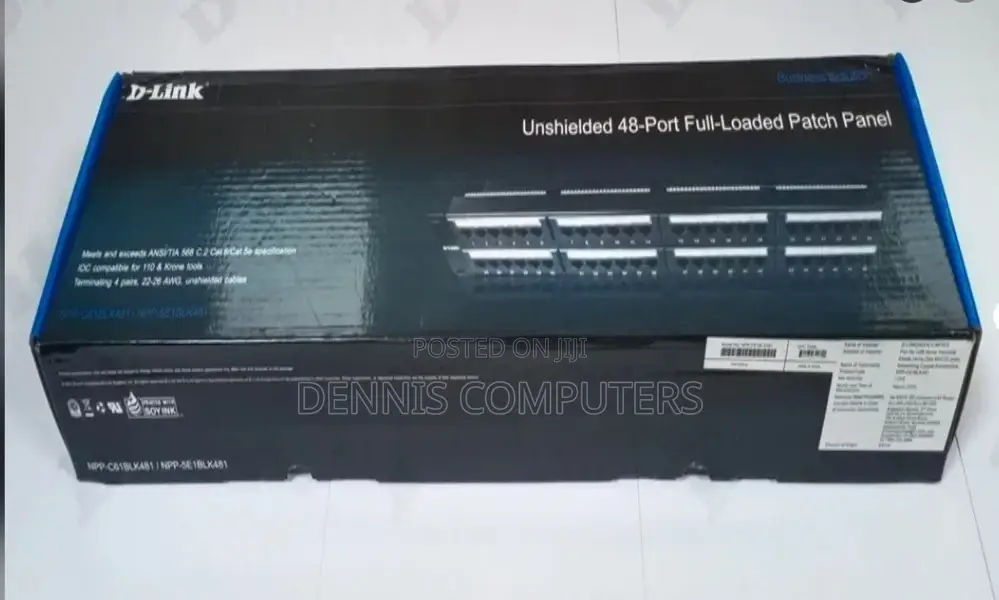D-Link NPP-C61blk481 48 Port Cat6 Unshielded Fully Loaded Punch Down