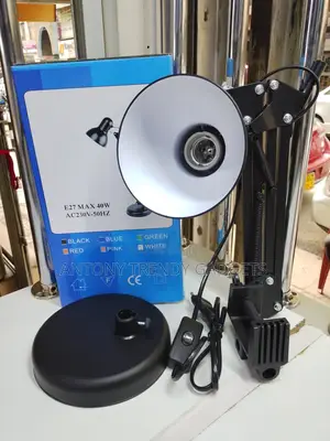 E27 Desk Lamp Adjustable Arm With Clamp & Base