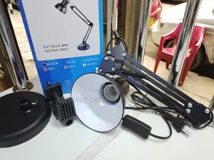 E27 Desk Lamp Adjustable Arm With Clamp & Base