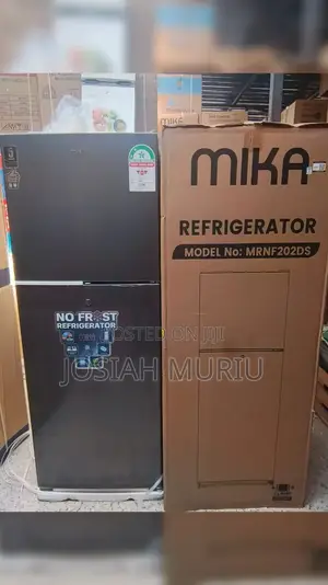 Mika 202ltr No Frost Double Door Fridge Top Mounted Freezer