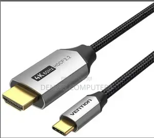Vention Cotton Braided Usb-C to Hdmi Cable 1m Black Aluminum Alloy Typ