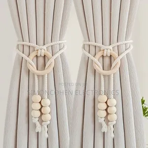 2pcs Natural Cotton Rope Curtain Tiebacks Boho Style