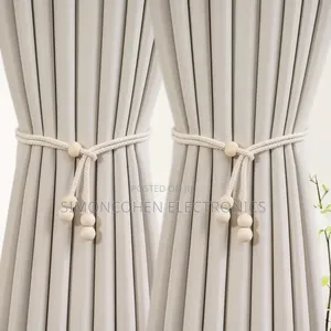 Wooden Beaded  Curtain Tiebacks