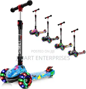 Scooters for Kids 4-10, Foldable Adjustable Flashing Led Lights Music