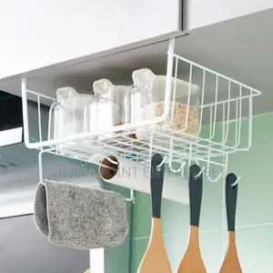 Kitchen Cabinet Under Shelf Double-Layer Storage Rack