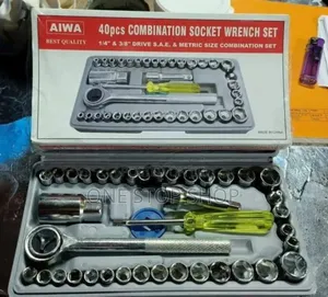 40pc 1/4",3/8 Dr Reversible Ratchet Socket Wrench