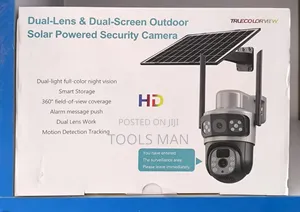 8mp Dual-Lens Solar Powered PTZ CCTV Camera | 360° Wifi/4g Sim Card