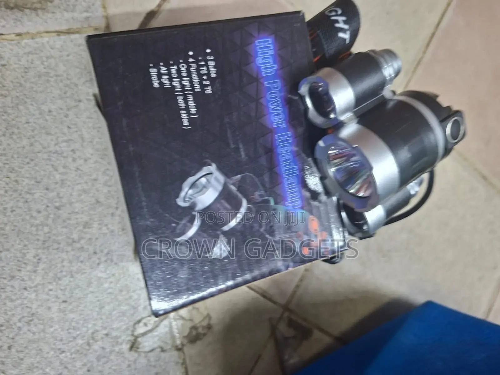 3-Led Rechargeable Headlamp With Strobe Mode