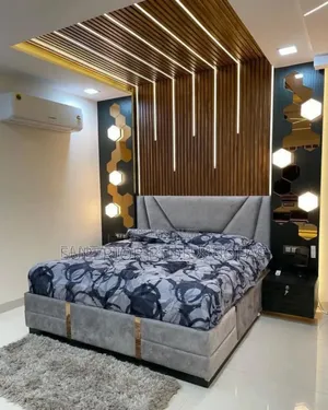 Modern Upholstered Panel Bed Size 5 by 6.