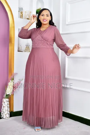 Peach Long Evening Gowns/Wedding Evening Wear