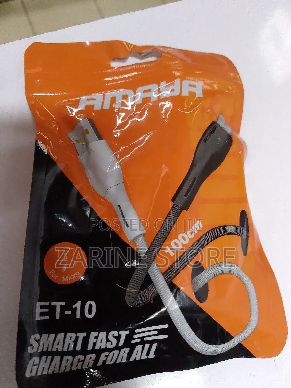 Amaya / Oraimo Micro Usb Cable 1metre Long 5v 2a Output Fast Charging