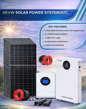 6kw - 7.68kwh Total Off Grid Home Solar Solution Free Installation