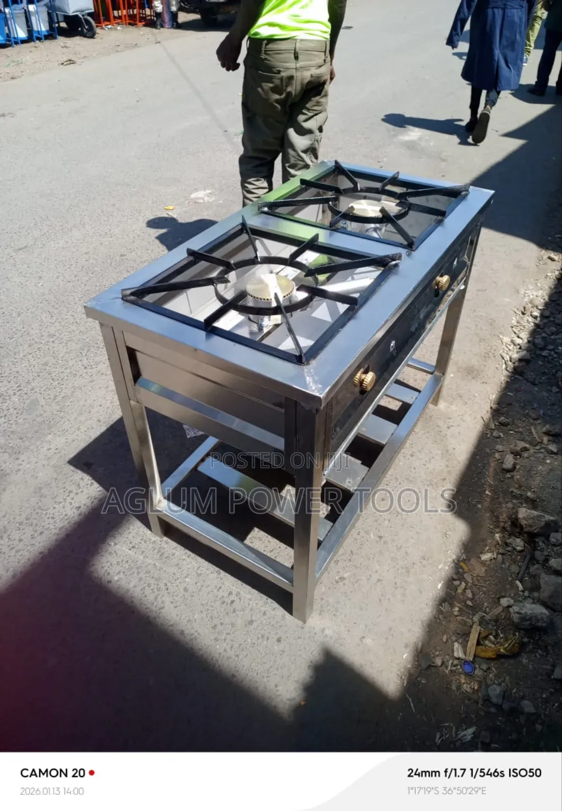 High Pressure 2 Burner With a Shelf