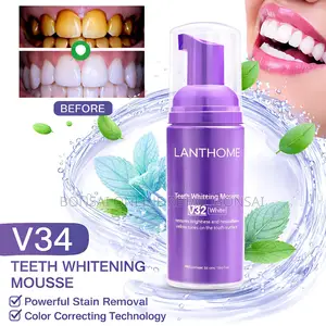 V34 Teeth Whitening Mousse Yellow Teeth Plaque Removal Fresh Breath