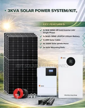 3.6kva Inverter - 5.12kwh Lithium Battery - (5)55w Solar Full Package