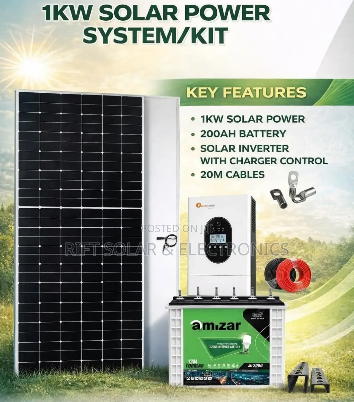 1kva Home Solar Solution Complete With Free Installation and Testing
