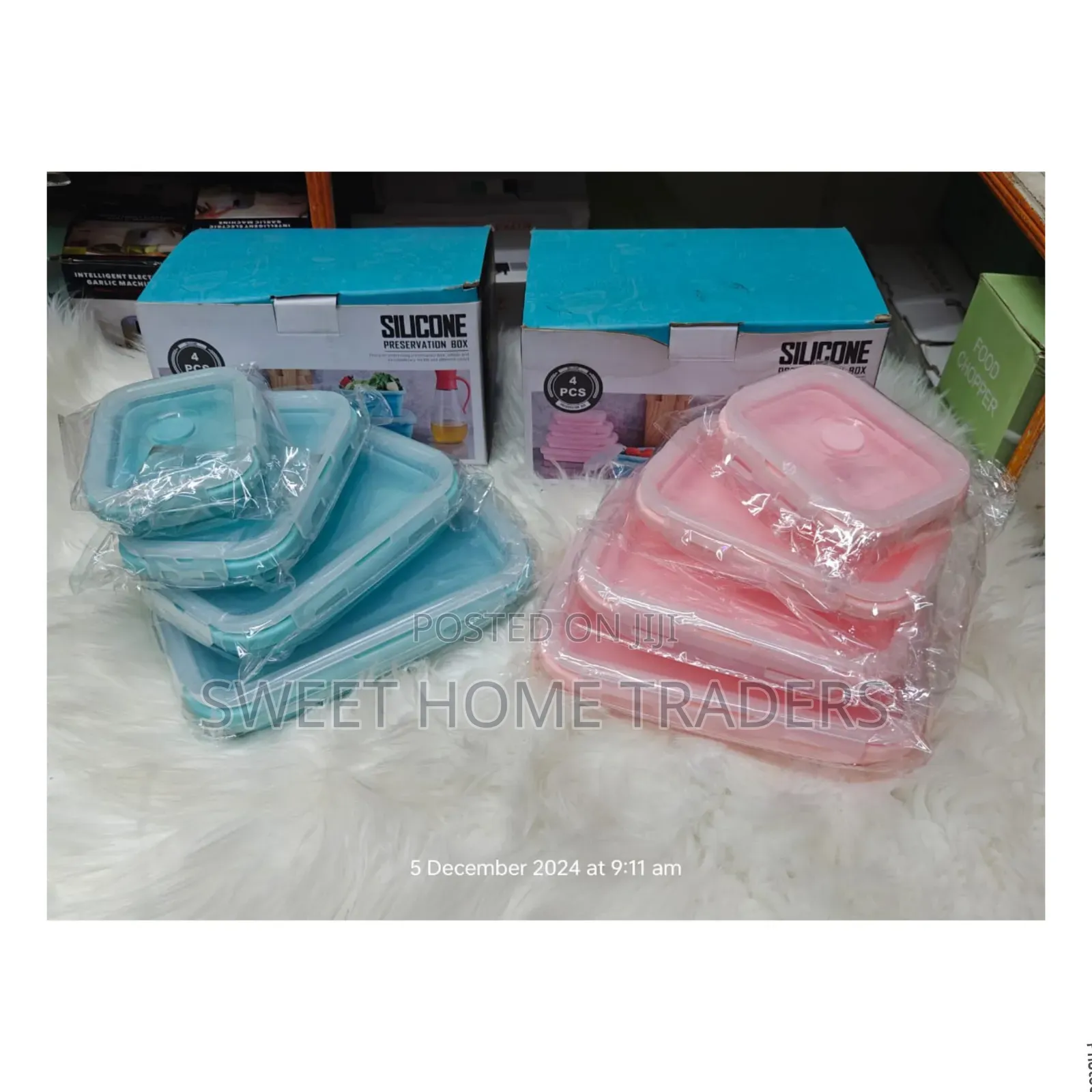 4 PCS Collapsible Silicone Food Container