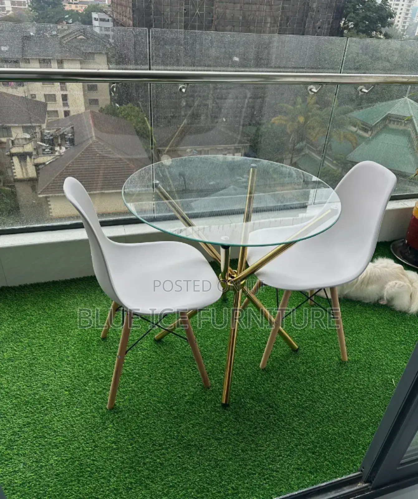 Imported Glass Table and Eames
