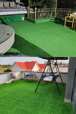 20mm Rooftop Green Easy To Maintain Grass Carpet