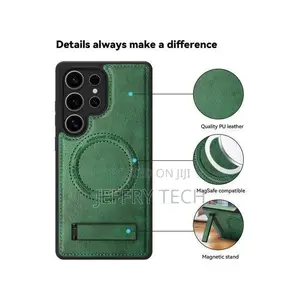 Samsung Galaxy S25 Ultra Pu Leather Case Compatible With Magsafe Built