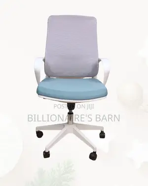 White Mid-Back Chair | Easy Adjustability for Different Desk Heights |