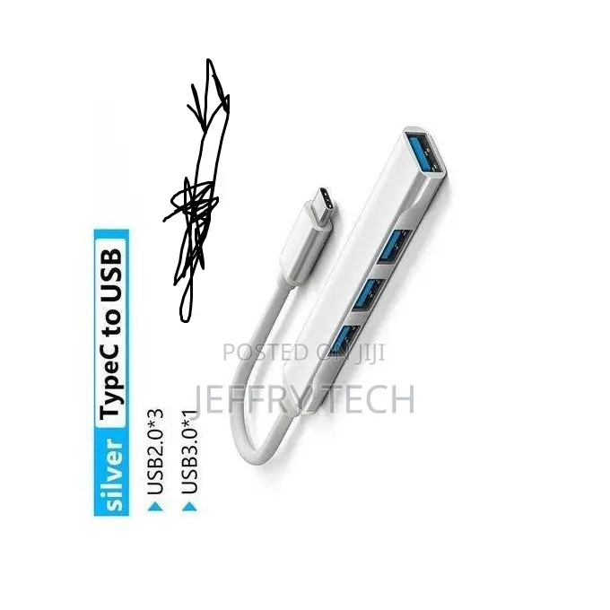 4 Port Usb 3.0 Hub High Speed Usb-C Type C Splitter 5gbps Computer Mac