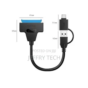 2-in-1 Usb 3.0 Type-C to Sata Iii Adapter for 2.5 Inch SSD HDD Hard