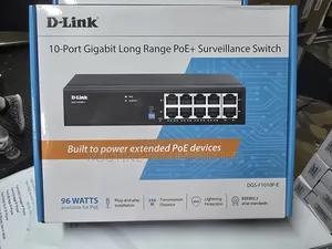 Dlink 10-Port Gigabit Long Range Poe + Surveillance Switch