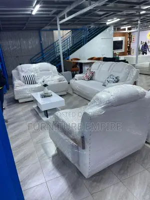 Believable 7 Seater Modern Semi Recliner (White)3,2,2