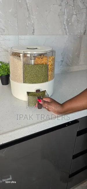 !! Big Size 3600 Rotating Cereal Dispenser 6 Compartments