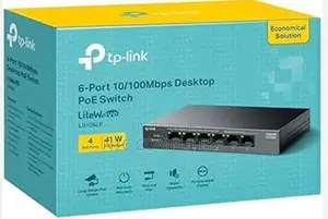 Tplink Ls106p 6-port 10/100mbps Desktop Switch With 4-port Poe+