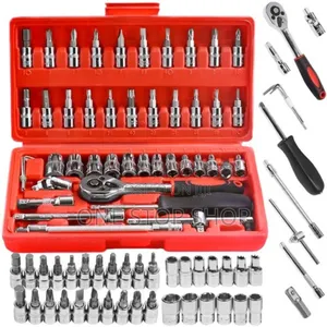 46pc Socket Set 1/4 Drive Tool Kit