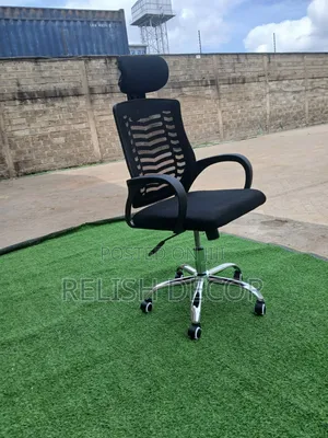 Secretarial Mesh Office Chair With Headrest