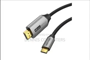 "Vention Cotton Braided Usb-C to Hdmi-a Hd Cable 1.8m Gray Aluminum
