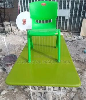 Kindergarten Table With Lemon Green Top.