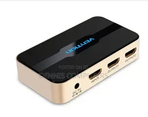 Vention 1 In 2 Out Hdmi Splitter At 30hz Gold Aluminum Alloy Type