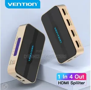 Vention 1 in 4 Out Hdmi Splitter at 30hz Gold Aluminum Alloy Type
