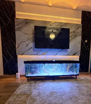Modern Living Room Aquarium Console – Functional Art