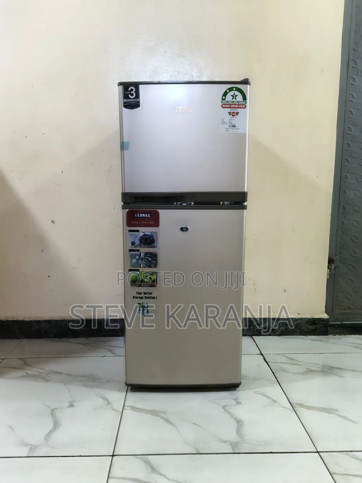 118litres Double Door Fridge With Top Freezer