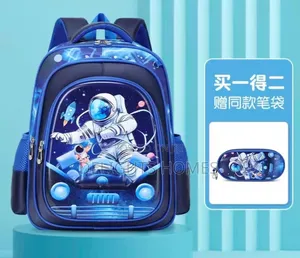 High-Capacity 3d Cartoon Two-Piece School Backpack Set -Care