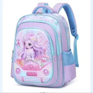 High-Capacity 3d Cartoon Two-Piece School Backpack Set -Care