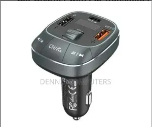 Vention 3-Port Usb (C + a + A) Car Charger With Fm Transmitter (30w