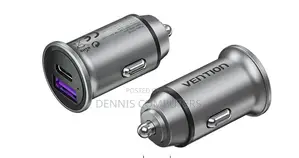 Vention Two-Port Usb A+A(30+30) Car Charger Gray Mini Style Aluminium