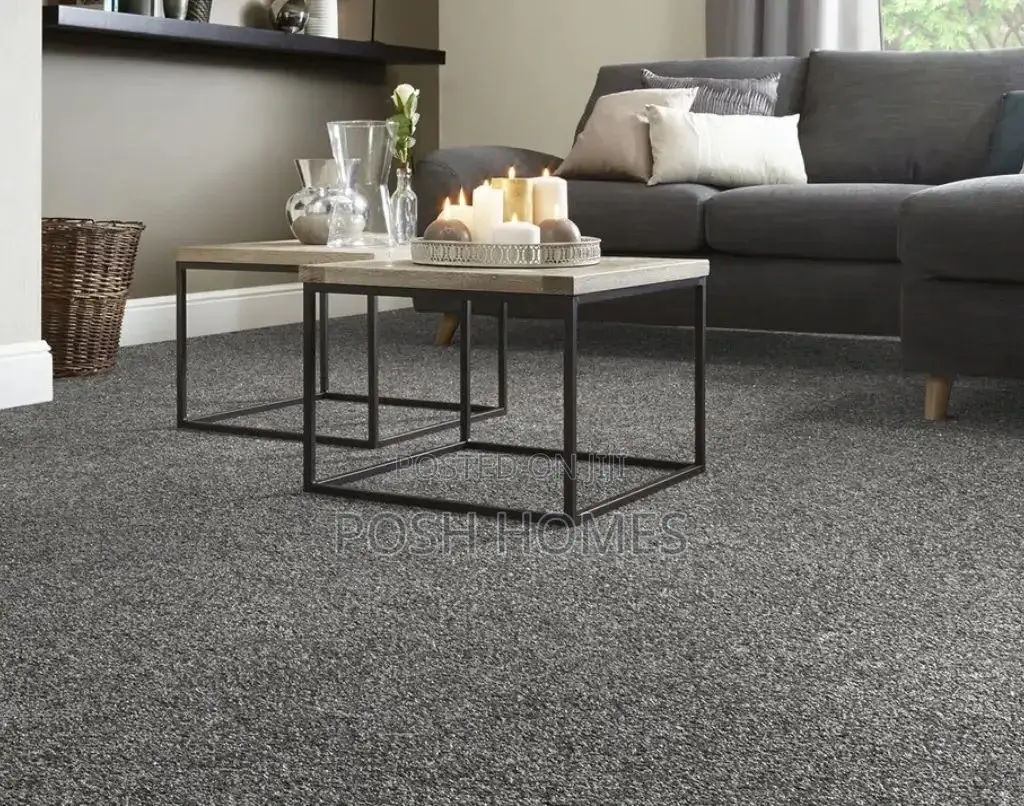 Plush Flooring Grey Wall to Wall Carpets