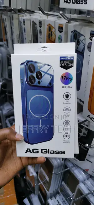 Ruped Ag Glass Converter Back Cover Ompatible With iPhone 17 Pro-Blue