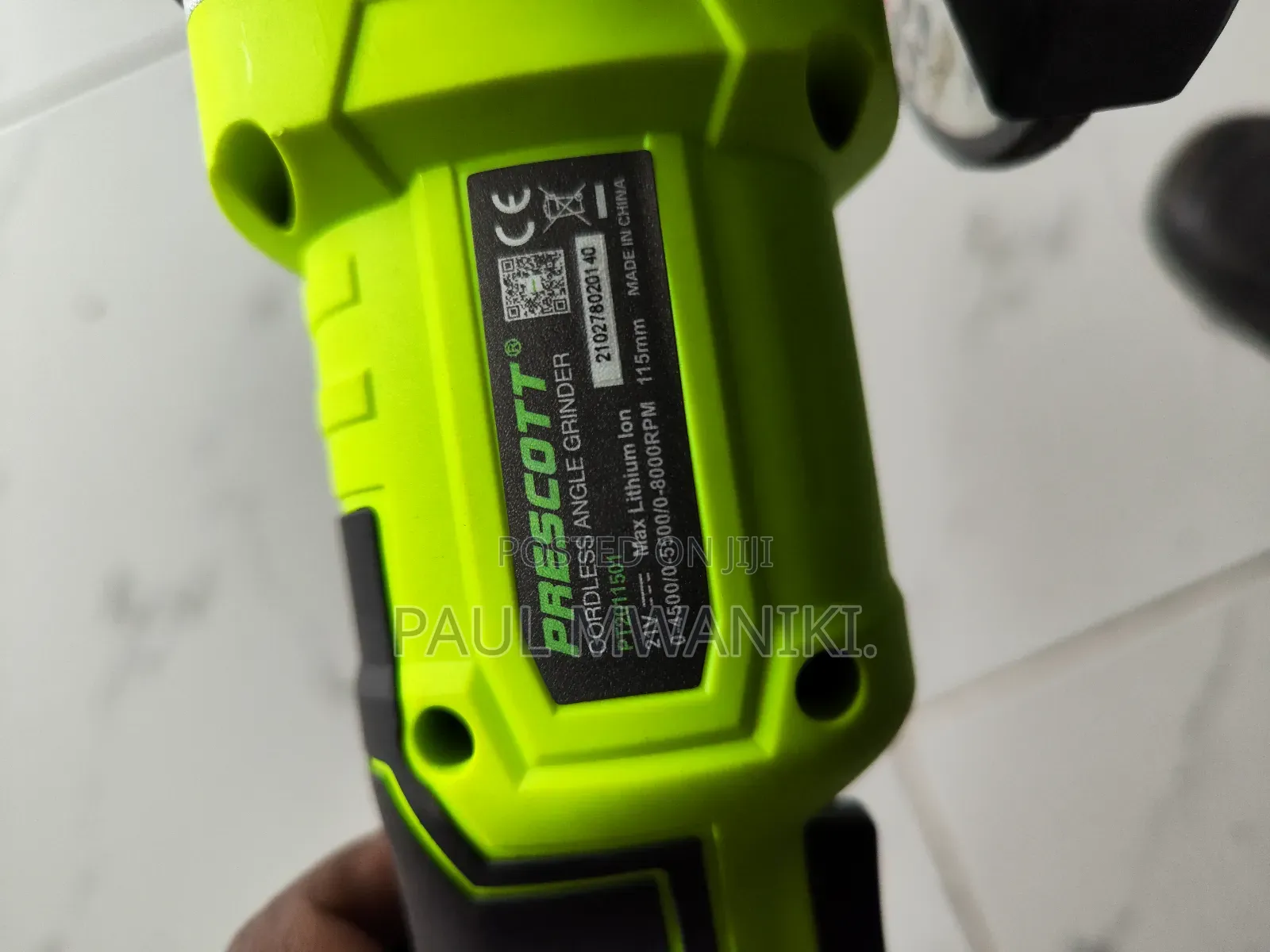 Prescott Cordless Angle Grinder