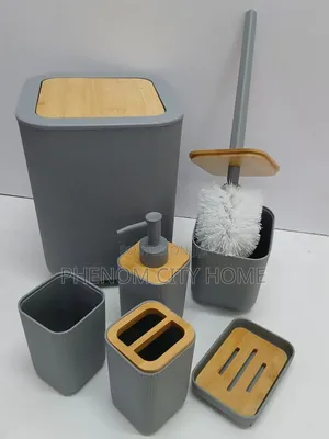 Grey and White Bathroom Accessories
