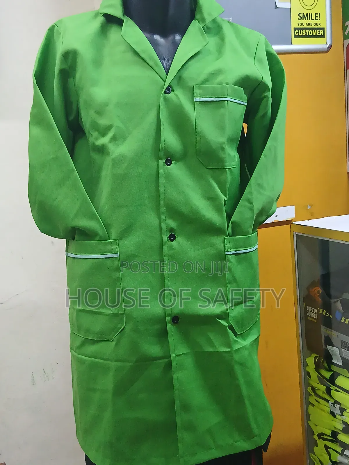Snap Front Dust Coats in Kenya Green