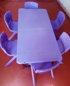 Purple Kindergarten Table and Chair Set Plastic